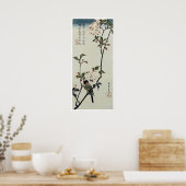 さくらんぼの花と小鳥 ポスター (キッチン)