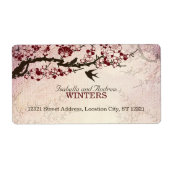 さくらんぼの花と愛の鳥 ラベル (正面)