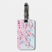 さくらんぼの花と蝶 ラゲッジタグ (裏面縦)