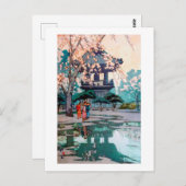 さくらんぼの花と鐘楼,吉田宏 ポストカード (正面/裏面)