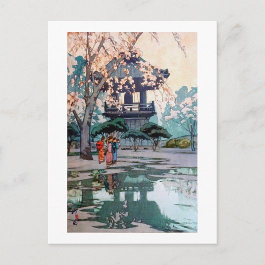 さくらんぼの花と鐘楼,吉田宏 ポストカード (正面)