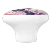 さくらんぼの花と鳥の結日本のび セラミックノブ (側面)