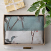 さくらんぼの花と鳥、広重、浮世絵 薄葉紙 (ギフト)