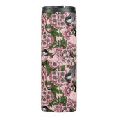 さくらんぼの花と《鳥》アメリカゴガラのピンク タンブラー (裏面)