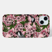 さくらんぼの花と《鳥》アメリカゴガラのピンク Case-Mate iPhoneケース (裏面 (横))