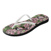 さくらんぼの花と《鳥》アメリカゴガラの緑 ビーチサンダル (アングル)