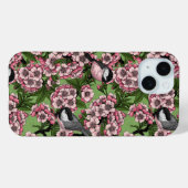 さくらんぼの花と《鳥》アメリカゴガラの緑 Case-Mate iPhoneケース (裏面 (横))