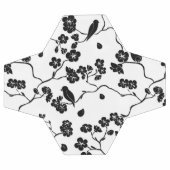 さくらんぼの花に咲く白黒鳥 サッカーボール (フラット)