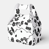 さくらんぼの花に咲く白黒鳥 フェイバーボックス (正面サイド)