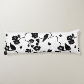 さくらんぼの花に咲く白黒鳥 ボディピロー (裏面)