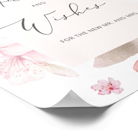 さくらんぼの花のアドバイスと新婚への願い ポスター (角)