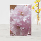 さくらんぼの花のグリーティングカー空白のド（内側） カード (黄色い花)