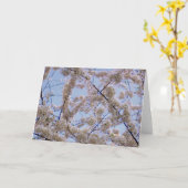 さくらんぼの花のグリーティ空白のングカード カード (黄色い花)