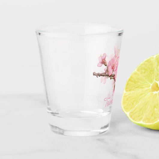 さくらんぼの花のショットグラス ショットグラス (左)