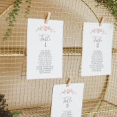 さくらんぼの花のテーブル番号座席表カード