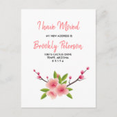 さくらんぼの花のフローラが動いている ポストカード (正面)