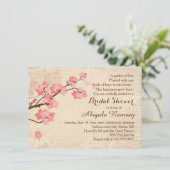 さくらんぼの花のブライダルシャワーへの招待 招待状 (スタンド正面)