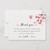 さくらんぼの花のベビーシャワー サンキューカード (正面)