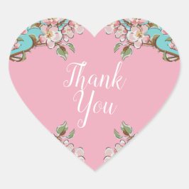 さくらんぼの花のベビーシャワー ハートシール