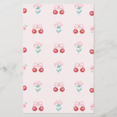 さくらんぼの花のベビー単語スクランブルゲーム チラシ (裏面)