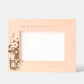 さくらんぼの花のミセス結婚の写真 レーザー彫刻フレーム (正面)