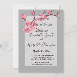 さくらんぼの花のリハーサルディナー 招待状