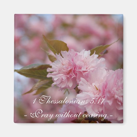 さくらんぼの花の信仰マグネット マグネット (正面)