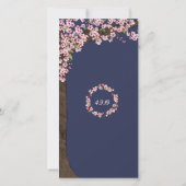 さくらんぼの花の夜のメニューまたはプログラムカード 案内状 (裏面)