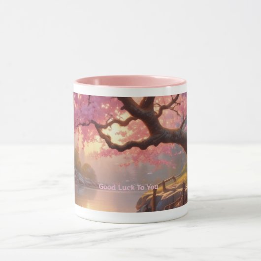さくらんぼの花の幸運 マグカップ (中央)