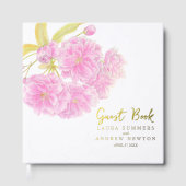 さくらんぼの花の手の水の色結婚の ゲストブック (正面)