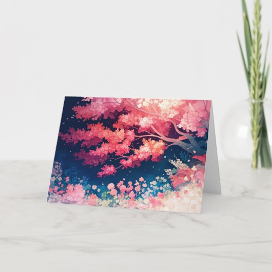 さくらんぼの花の抱擁 カード (正面)