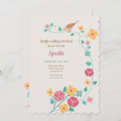 さくらんぼの花の招待状 招待状 (正面/裏面)