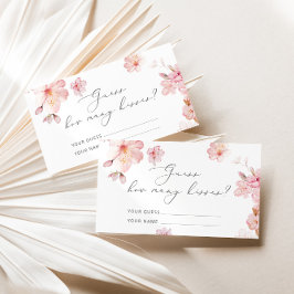 さくらんぼの花の数を推測キスブライダルゲーム エンクロージャーカード