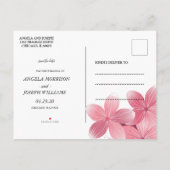 さくらんぼの花の日付を保存 案内ポストカード (裏面)