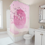 さくらんぼの花の日本の風景 シャワーカーテン (インサイチュ)