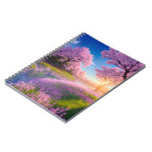 さくらんぼの花の木と花の川岸 ノートブック (左側)