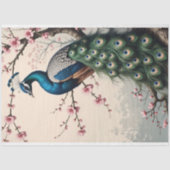 さくらんぼの花の木の切り離し孔雀 薄葉紙 (正面)