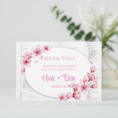 さくらんぼの花の木の結婚樹皮 サンキューカード (スタンド正面)