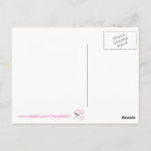 さくらんぼの花の木の考えはがきの雀 ポストカード (裏面)