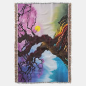 さくらんぼの花の木 スローブランケット (正面縦)