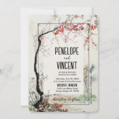 さくらんぼの花の木 招待状 (正面)