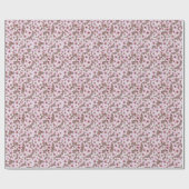 さくらんぼの花の枝の水の色パターン ラッピングペーパー (フラット)