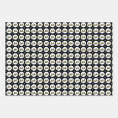 さくらんぼの花の枝の輪の上のロブバード ラッピングペーパーシート (正面2)