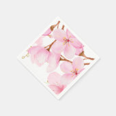 さくらんぼの花の模様 スタンダードカクテルナプキン (角)