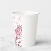 さくらんぼの花の模様 紙コップ (左)