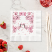 さくらんぼの花の模様 縁ありランチョンナプキン (インサイチュ)