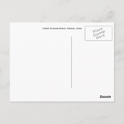 さくらんぼの花の橋の城崎はがき ポストカード (裏面)