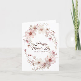 さくらんぼの花の母の日 サンキューカード