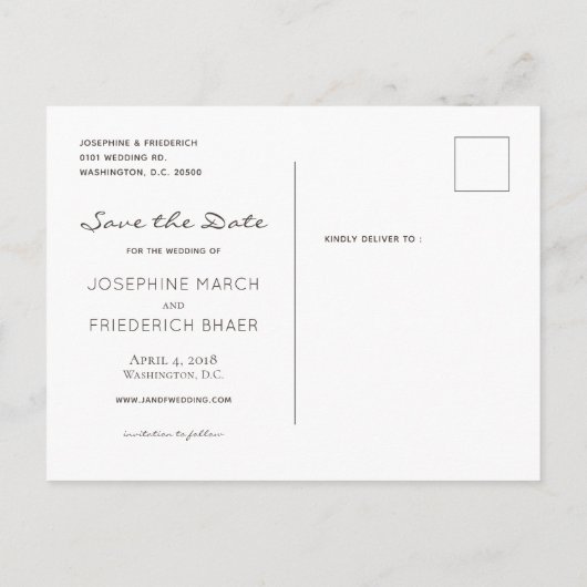 さくらんぼの花の水の色日付はがきを保存 案内ポストカード (裏面)