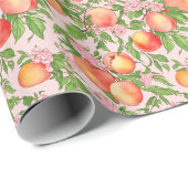 さくらんぼの花の水彩ギフト包装紙 ラッピングペーパー (ロールコーナー)